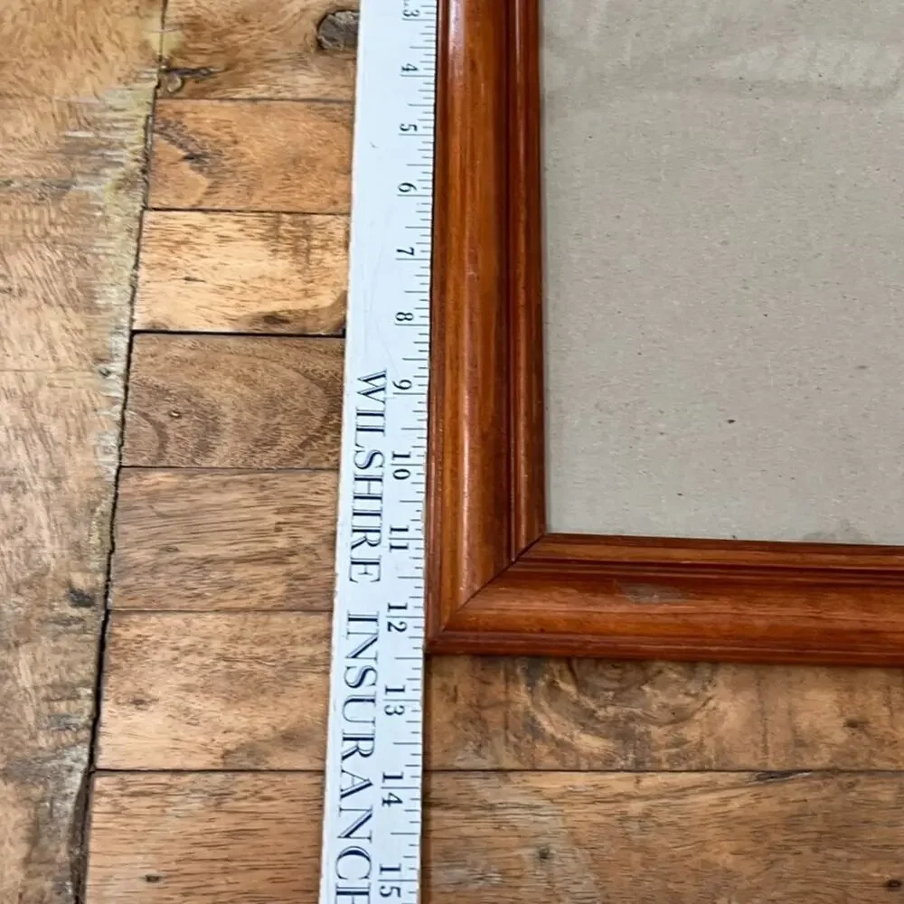 70's Wood Grain Finish Photo Frame Wall Mount Home Decor